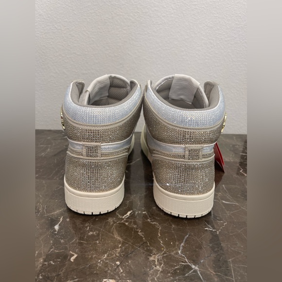 Women’s 8.5: Custom White, Tan & Gold Iced Out Blingged Nike Air - Picture 11 of 11